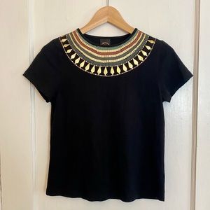 Metropolitan Museum of Art Embellished Collar Tee S